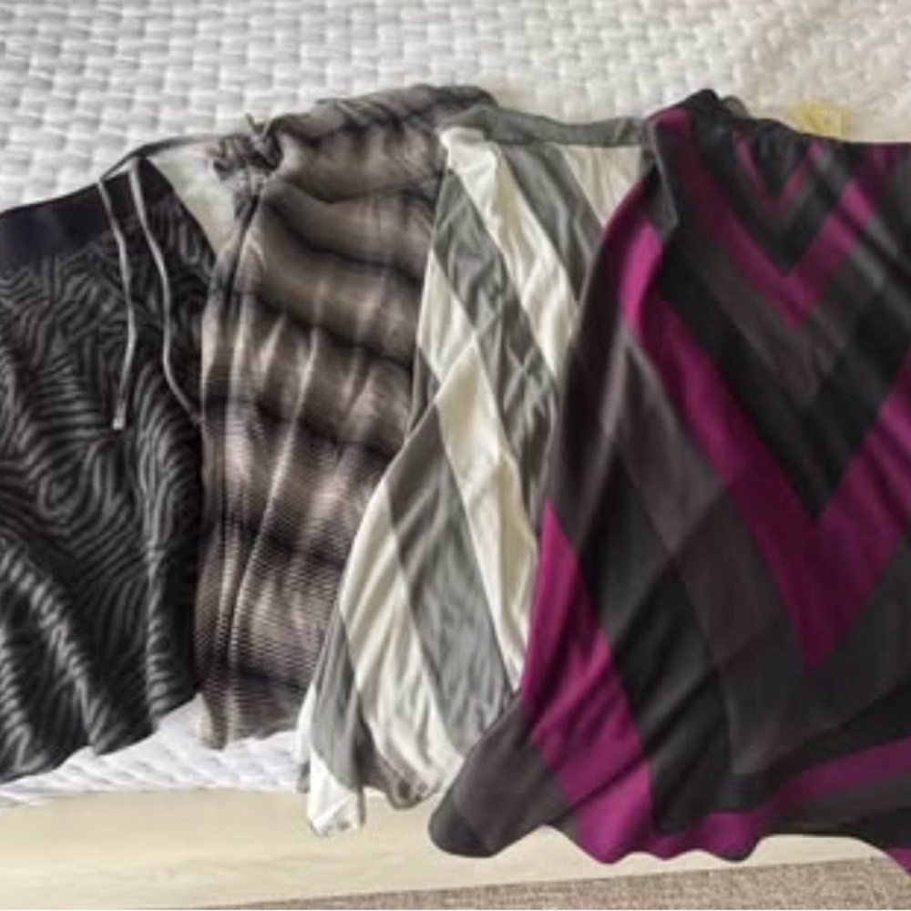 Elegant Women's Skirt Set in Purple and Gray